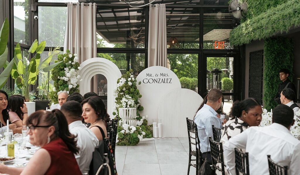 A wedding reception at Gigante Restaurant is shown 