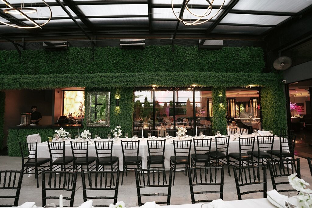 The reception space is photographed at Gigante Restaurant, a Westchester wedding venue in NY